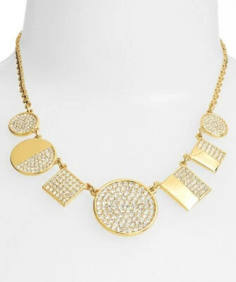 Collar frontal geométrico pavé New Kate Spade New York enchapado en oro $148 Foto 1 de 4