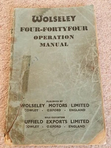 WOLSELEY FOUR - FORTYFOUR operation manual - Picture 1 of 1