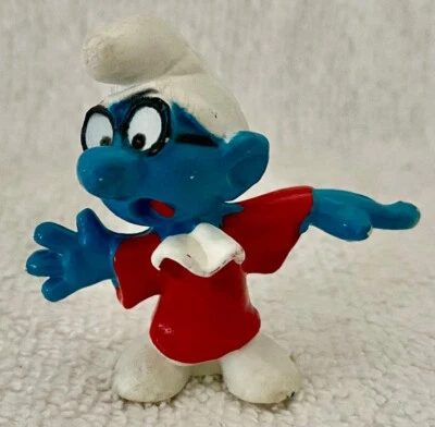 Pitufos - Juez Pitufo Brainy - Figura PVC Vintage - Peyo - Schleich - 1971 Foto 1 de 4