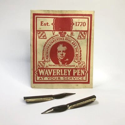 Винтажная ручка MacNiven & Cameron WAVERLEY в коробке РЕДКИЙ РЕКЛАМНЫЙ ПАКЕТ ИЗ ДВУХ - Изображение 1 из 4