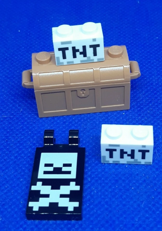 Lego - Figurine Minifig Minecraft  lego minifig pirate accessoire TNT drapeau  - Photo 1/1