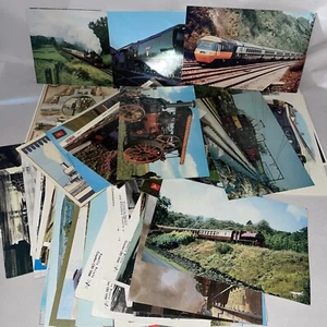 Vintage Job Lot Of 55+ Vintage Train / Tram & Railway Themed Postcards - Picture 1 of 13