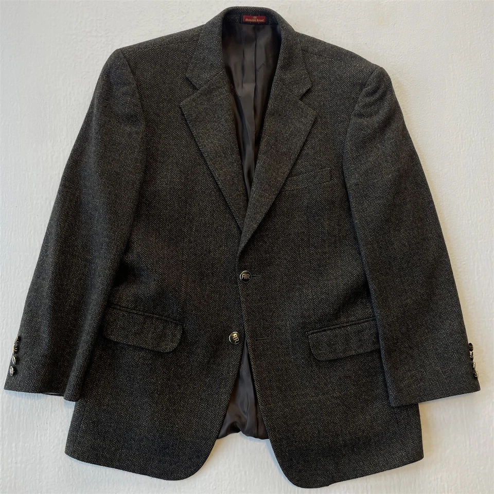 Blazer Abrigo Deportivo Chaqueta Austin Reed 40S Espiga Ethomas Lana Cachemira Tweed Foto 1 de 4