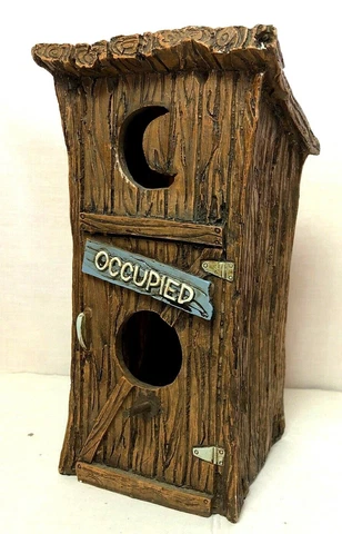 Spoontiques Outhouse Plastic Birdhouse 8" tall Cover