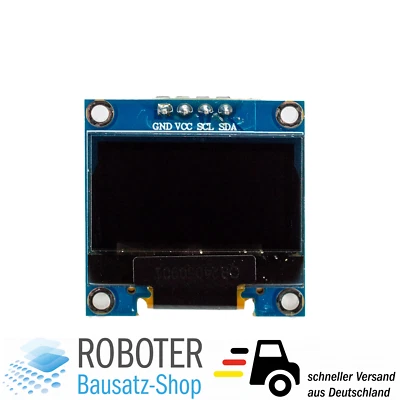 0.96" OLED Display monochrome I2C/IIC/TWI 128x64 Pixel für Arduino - Bild 1 von 2