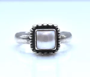 SILPADA Sterling Silver Beaded BUTTON FRAME PEARL Ring~#R1617~Size 6~RETIRED! - Picture 1 of 3