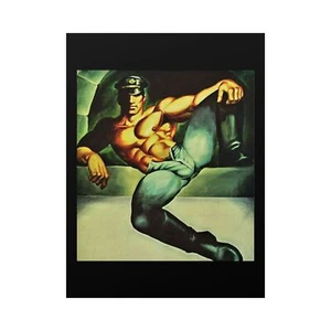 ETIENNE Gay Leather Biker Matte Poster Physique Pictorial Homoerotic - Picture 1 of 7