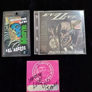 MISFITS EVILIVE Fiend Club Ltd Edition signed CD, Laminat, Sticky Pass - Bild 1 von 12