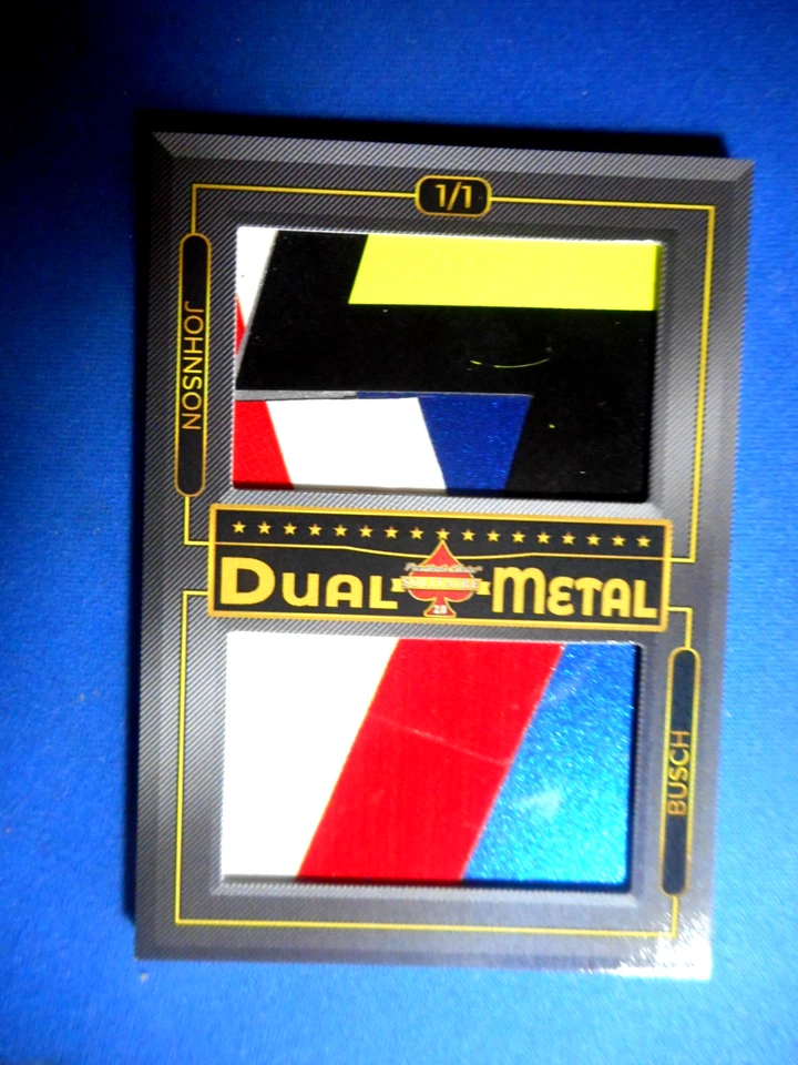 Jimmie Johnson Kurt Busch 2020 Presidents Choice Solitaire 2.0 Dual Metal # 1/1 - Image 1 of 4
