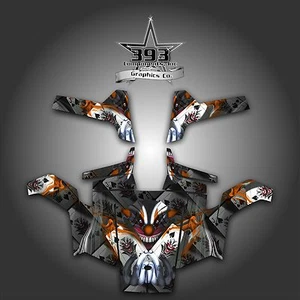 Polaris RZR 800 UTV Wrap Graphics Decal Kit 2007 - 2010 Evil Joker Orange - Picture 1 of 1