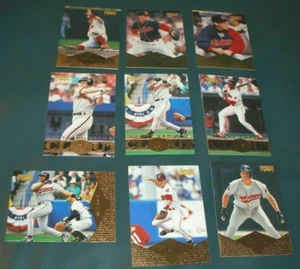 Cleveland Indians Team Set of 9 1997 Pinnacle Series1 Thome Vizquel Belle Lofton - Picture 1 of 1