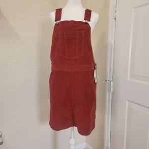 Boden Corduroy Bib Overall Dress Rust Sz 12 NWT - Picture 1 of 6
