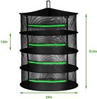 iPower 2ft 2/4/6/8-Layer Hanging Herb Mesh Rack Foldable Drying Net with Zippers