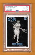 DEVIN BOOKER 2015-16 NOIR ROOKIE RC BLACK & WHITE PLATINUM SP # / 10 PSA 8 SUNS