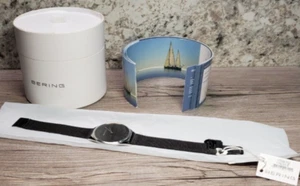 Bering Ultra Slim Men's Wristwatch Sapphire, Stainless Steel w/ Mesh Bracelet - Picture 1 of 11