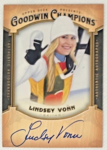 2014 Upper Deck Goodwin Champions Goudey Auto Lindsey Vonn SP Olympic Gold Metal - Imagen 1 de 2