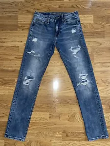 American Eagle Next Level Airflex Slim Jeans Herren 28x32 Light Medium Distressed - Bild 1 von 13