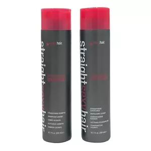 Straight Sexy Hair Straightening Shampoo & Conditioner Set 10.1 oz Smoothing HTF - Picture 1 of 8