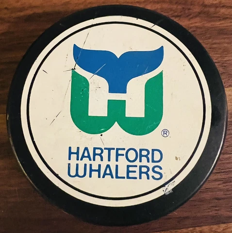 HARTFORD WHALERS NHL VINTAGE- GENERAL TIRE HOCKEY PUCK Cover