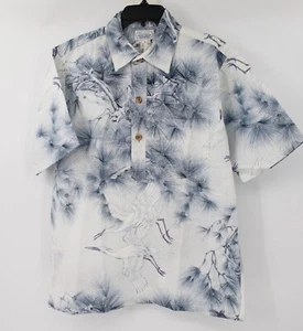 VTG NWOT Surf line hawaiian shirt mens Large button up crane bird print cotton - Picture 1 of 18