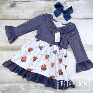 Pete & Lucy Long Sleeve Dress "In love with Lady bugs" boutique girls New - Picture 1 of 1