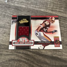 2005 Playoff Absolute Memorabilia NFL Jersey Collection Carlos Rogers Rookie #3