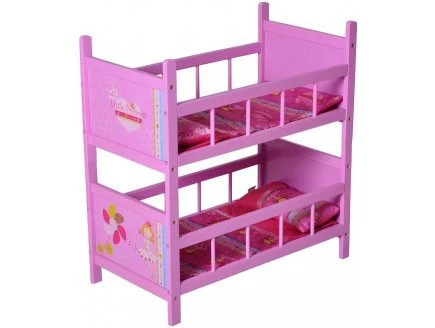 Lits superposés Princesse en bois pour poupées 51 x 28 x 54 cm - Photo 1/1
