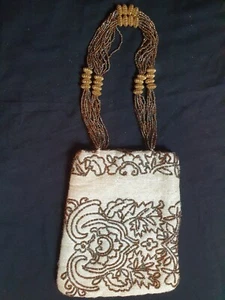 Anke Drechsel Handtasche Damen Tasche Perlen Rocailles Beads bestickt - Bild 1 von 2