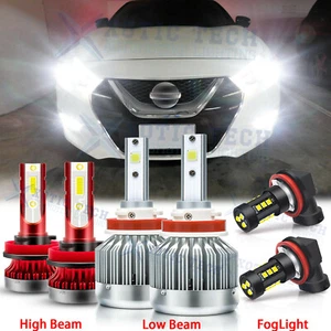 For Nissan Maxima 2016-2018 LED High Low Beam Headlight+Fog Light Bulb Combo Kit - Bild 1 von 12