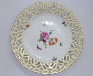 KPM Porcelain Pierced Hand Painted Cabinet Plate Circa 1925 - Picture 1 of 6