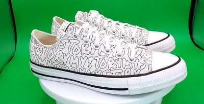 TÊNIS FEMININO CONVERSE ALL STAR BAIXO BRANCO MY STORY GRÁFICO PRETO SAPATOS 8 - Imagem 1 de 4