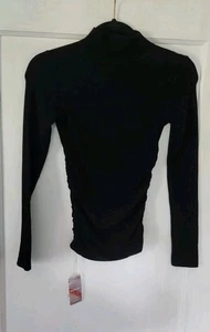 OGLmove Black Turtleneck Long Sleeve Athletic T-Shirt Women's Size XSmall NEW - Picture 1 of 4
