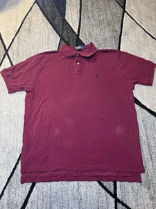 Polo by Ralph Lauren Herren Poloshirt Burgund Kurzarm Gr. XL 100% Baumwolle - Bild 1 von 6