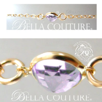 $490 精美 1 克拉 14K 黄金AMETHYST 手镯艺术装饰风格链吊坠 585 — 第 1/4 张图片