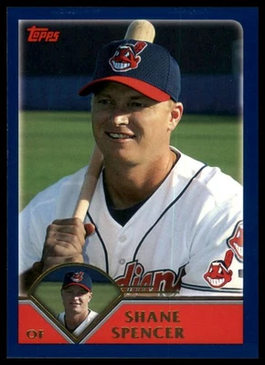2003 Topps #496 Shane Spencer Cleveland Indians Baseball - Image 1 of 2