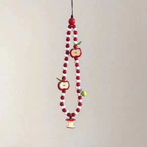 Cute Kawaii Phone Strap Lanyard White Red Mobile Phone Strap Gift - Photo 1 sur 6