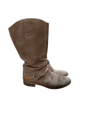 Botas altas Christian Dior Etrier bajas de gamuza topo para mujer talla 37 EE. UU. 6,5 Foto 1 de 4