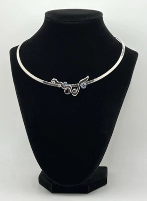 Lia Sophia Modern SlipOn Necklace w/Crystal Slide Silver Tone One Size Fits Most - Image 1 of 4