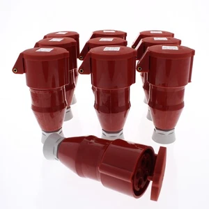 Hubbell C520C6S Red 20A Pin & Sleeve Connectors Splashproof 200-415V 4P5W 10pcs - Picture 1 of 4