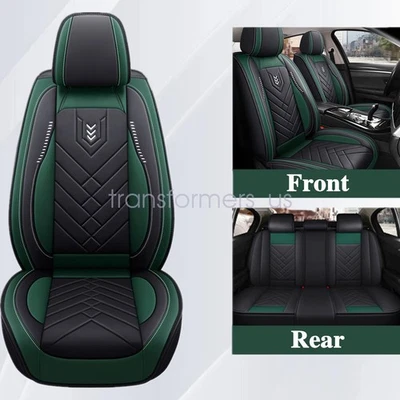 For Nissan Car Seat Cover 5 Seats Full Set Faux waterproof Leather Protector Pad - Image 1 of 4