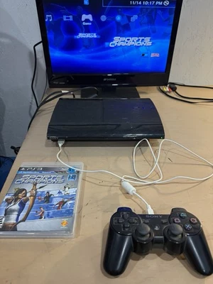 Sony PlayStation 3 Super Slim 12GB PS3 con Cables, Mando y 1 Juego CECH-4201A Foto 1 de 4