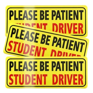 JUSTTOP 3pcs Magnet for Car Please Be Patient Student Driver New Drivers Stic... - Picture 1 of 5
