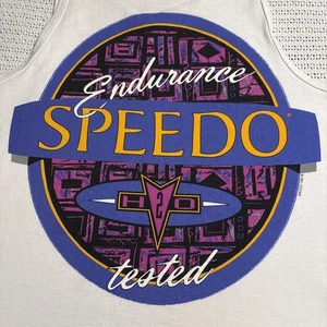 Vintage, 1992 “Speedo”, Men’s Tank Top, Graphic, Endurance Tested, White, L - Picture 1 of 14