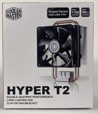 Cooler Master Hyper T2 RR-HT2-28PK-R1 Double Heatpipe Fan New - Image 1 of 4
