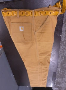 Carhartt Duck Quilt Lined Work Pants 40x32 Brown Insulated Heavy Duty - Picture 1 of 12