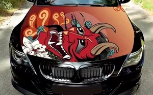 Samurai Oni Mask Car Decal Graphics Vinyl decal; Samurai Hood Wrap Decal, - Bild 1 von 1