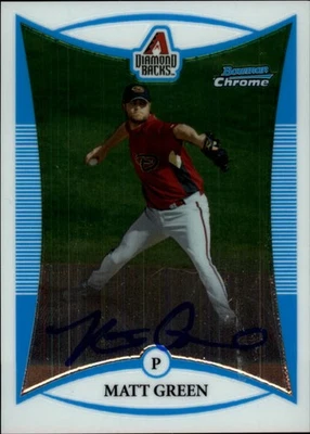 A0170- 2008 Bowman Chrome Prospects #BCP266 Matt Green Auto - NM-MT - Image 1 of 2