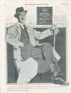 CAMEL HAIR men's Overcoat fashion style coat antique print ad 1926 walking stick - Picture 1 of 2