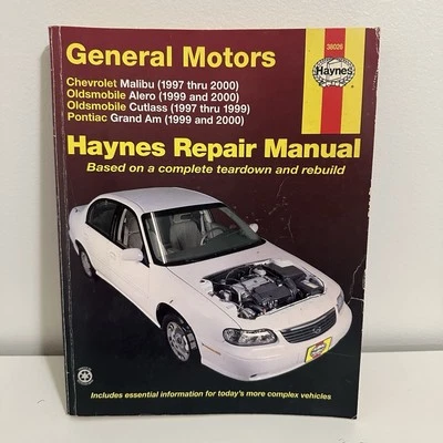 Manual de reparación Haynes GM Chevrolet Malibu 1997-00 Oldsmobile Alero 1999 y 00 Foto 1 de 3