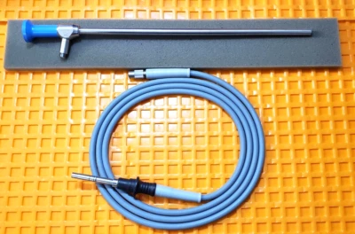 Stryker 502-859-010 Laparoscope 10mm x 0*  Autoclavable W- Fiberoptic Cable. - Image 1 of 4